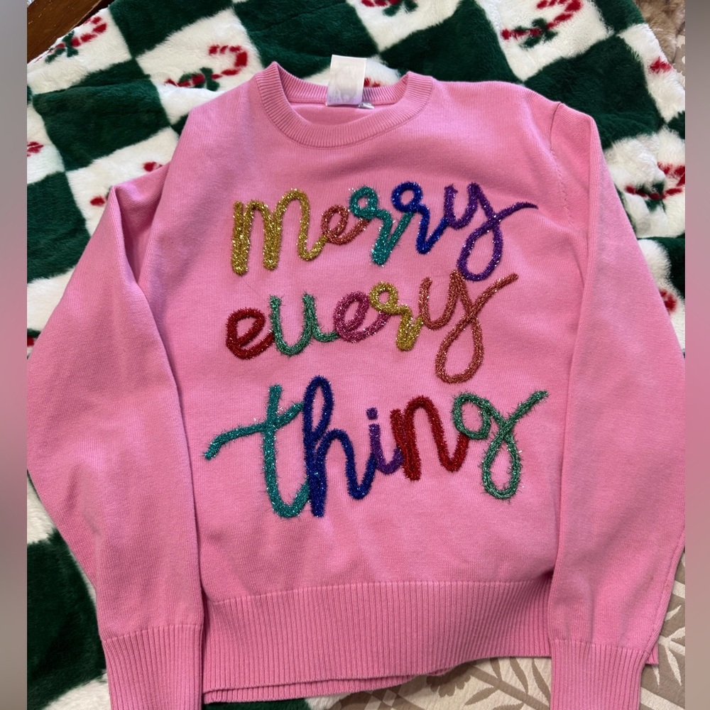 Queen of sparkles Christmas Sweater with Colorful Embroidery